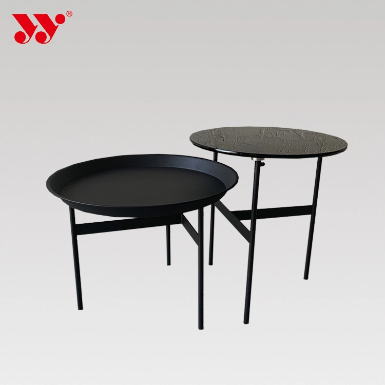 Modern Style Glass Tea Table Set Household Metal Table Set