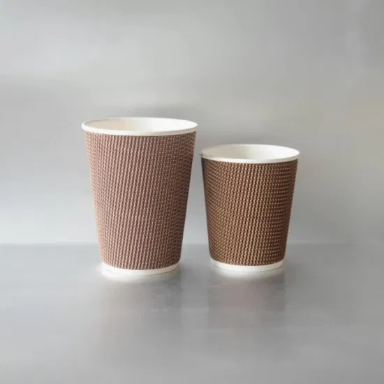 Tasse de papier peint ondulé/boisson chaude/tasse de café gobelets en papier