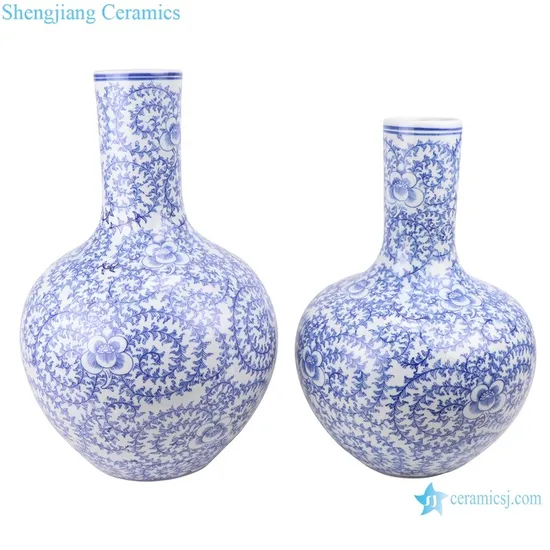 J213 chinois bleu et blanc Antique main peinture pot de gingembre ensembles Qing décor à la maison Vases en céramique et en porcelaine